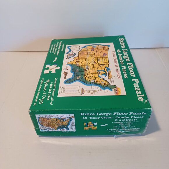 Vintage Melissa & Doug USA Extra Large Floor Puzzle 48 Jumbo Easy Clean Pieces - Picture 2 of 7